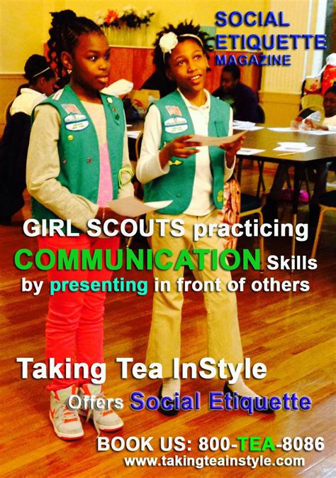 Social Skills - Girl Scouts earn Badges for taking Our Social Etiquette and Dining Skills ...