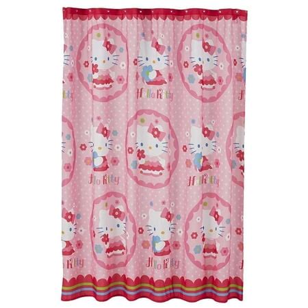 Hello Kitty Fabric Shower Curtain By Sanrio - Walmart.com