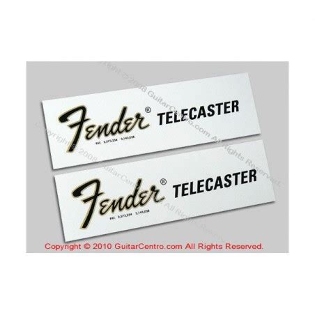 1968-1975 FENDER TELECASTER WATERSLIDE HEADSTOCK DECALS