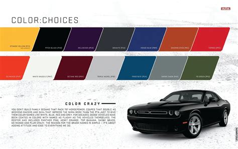 Dodge Challenger Paint Codes & Color Charts