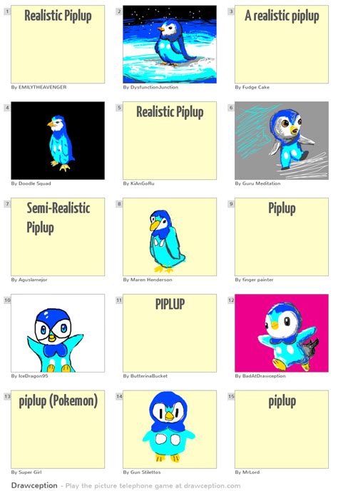 Realistic Piplup - Drawception