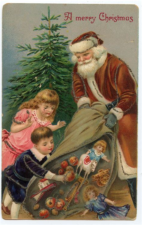 Lot - Antique / Vintage Postcard Christmas