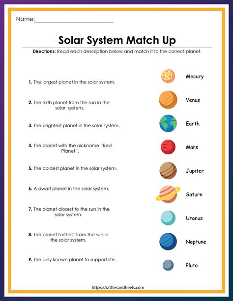 Free Solar System Worksheets for Kids - Adanna Dill