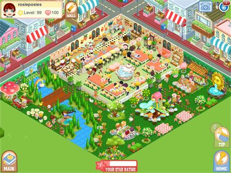 the game has an image of a restaurant with lots of food and drinks on it