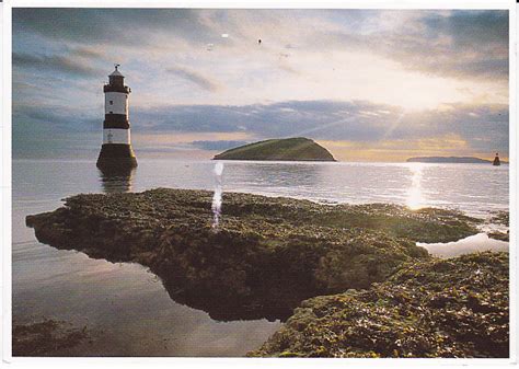 Lighthouses on Post Cards: Penmon Lighthouse, Puffin Island, U.K.