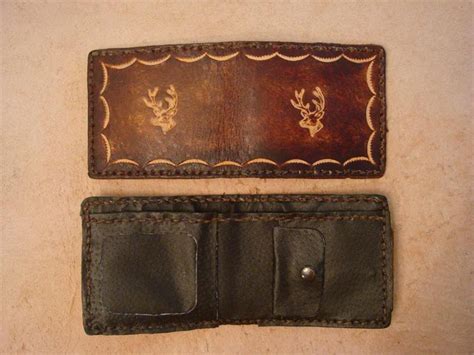 Tooled Brown Leather Kid's Wallet Kid's Billfold | Etsy