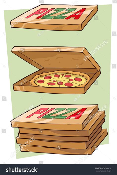 Vector Illustration Cartoon Cool Pizza Box Stock Vector (Royalty Free ...