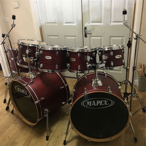 Fully Refurbished 9 Piece Double Bass Drum Mapex V Series Drum Kit | in Reading, Berkshire | Gumtree