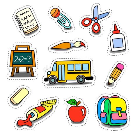 School Stickers Stock Illustrations – 10,923 School Stickers Stock ...