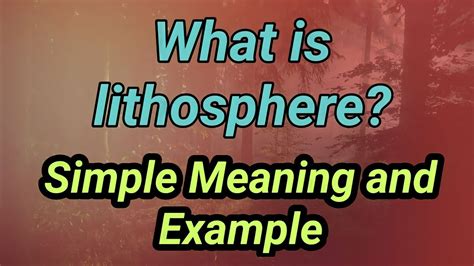 Lithosphere Examples