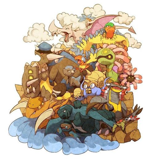 Fossil pokemon | Fossil pokemon, Pokemon, Pokemon art