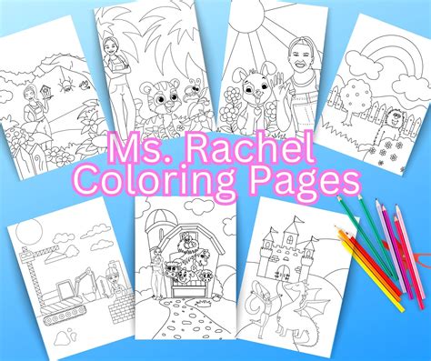 MS RACHEL COLORING Pages Ms Rachel Party Printable Ms Rachel - Etsy