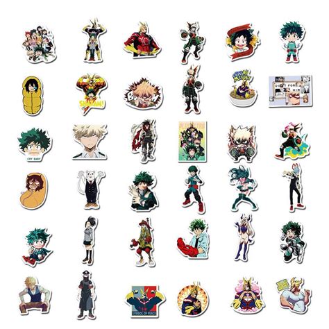 20pcs My Hero Academia Stickers Anime Set Sticker Katsuki | Etsy