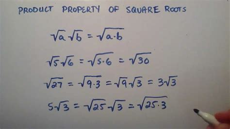 The Product Property of Square Roots , Intermediate Algebra , Lesson 11 - YouTube