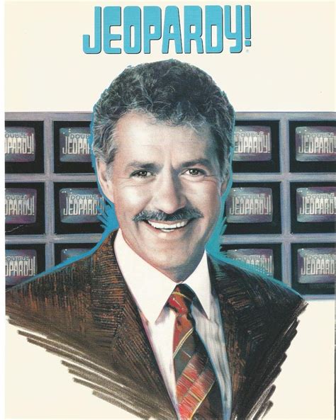 Alex Trebek .. with famous mustache ... 8.5x11 PHOTOGRAPH | Etsy