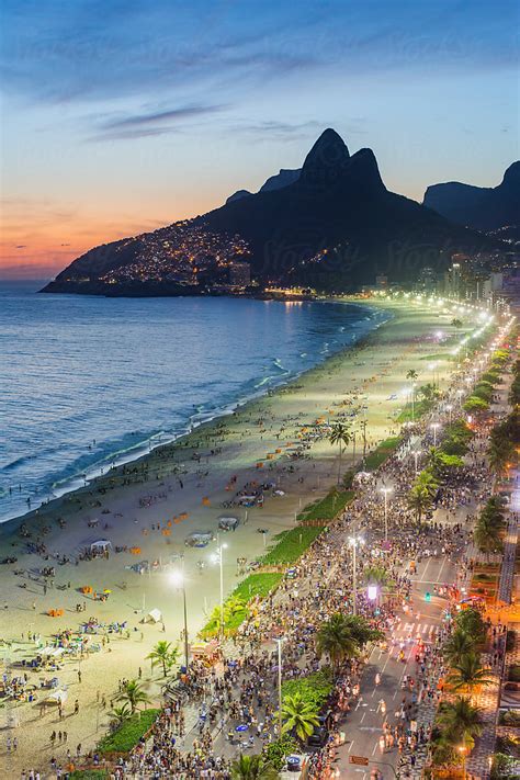 "Rio De Janeiro, Brazil, Ipanema Beach At Dusk" by Stocksy Contributor ...