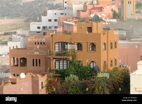 Moroccan homes houses in Tagazout Morocco Stock Photo - Alamy