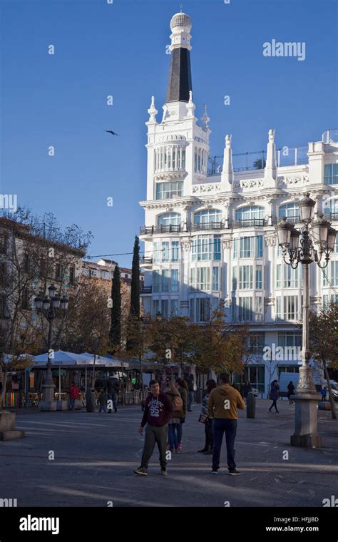 Plaza De Santa Ana, Madrid, Spain Stock Photo - Alamy