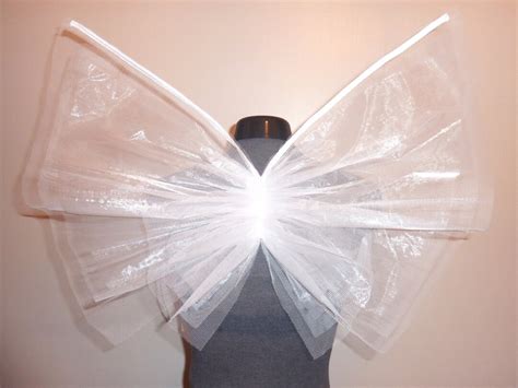 Fairy Wings in White, Adult Size Costume Pretty Iridescent Shine ...