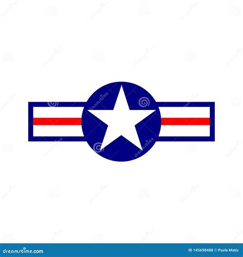 Vector Illustration of a US Air Force Logo Stock Vector - Illustration ...