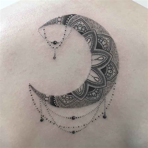 Dotwork Moon Mandala Tattoo | Best Tattoo Ideas Gallery