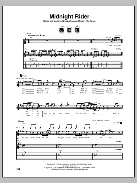 Midnight Rider | Sheet Music Direct