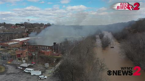 Drone video of Spray Cotton Mills Fire in Eden | wfmynews2.com