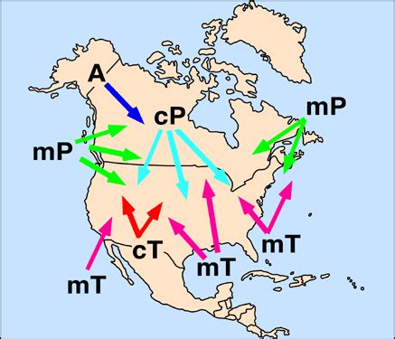 Us Air Masses Map