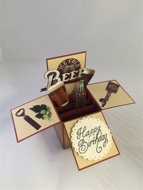 Beer Card - invitation - pop up card - 3D card - Birthday card | Beer ...