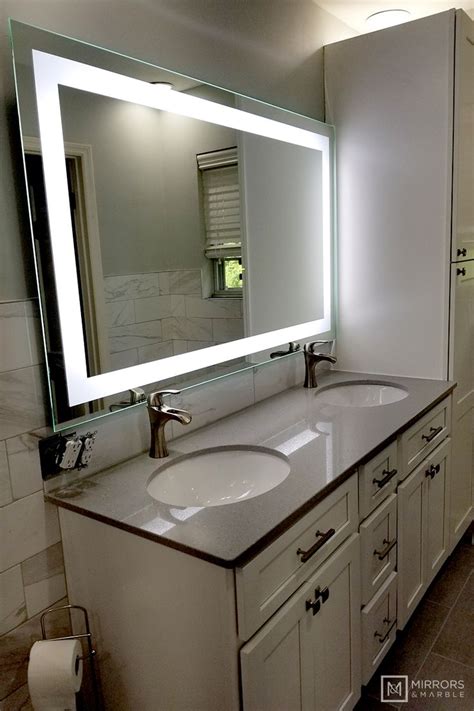 Front-Lighted LED Bathroom Vanity Mirror: 60 | Bathroom vanity ...