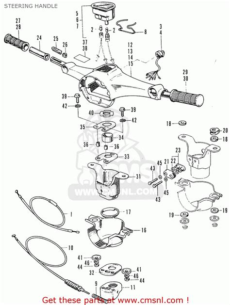 Honda C50 CUB 1969 AUSTRALIA STEERING HANDLE - buy STEERING HANDLE ...