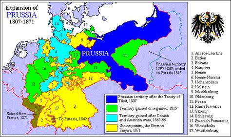 Map of the Expansion of Prussia 1807 - 1871. | The Core Curriculum