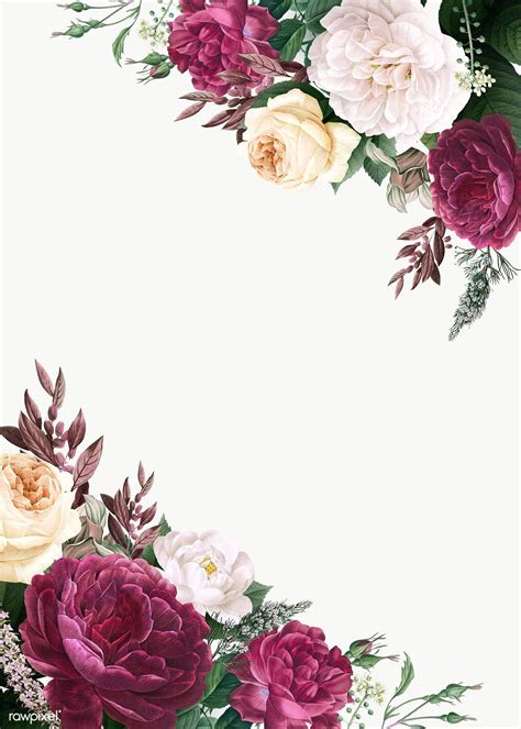 Floral wedding invitation mockup transparent png | premium image by rawpixel.com | Floral ...