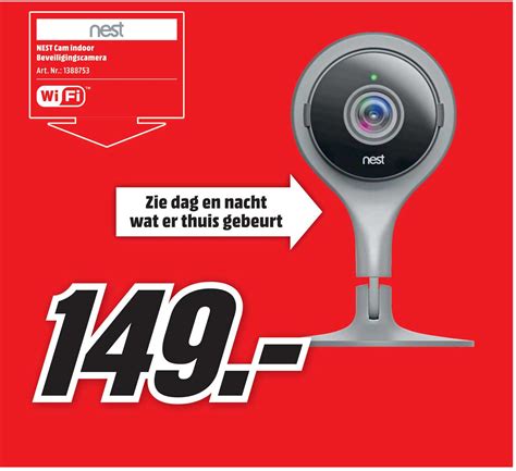 Nest Cam Indoor Beveiligingscamera Aanbieding bij MediaMarkt - 1Folders.nl