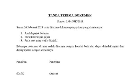 Contoh Format Surat Serah Terima Dokumen Contoh Surat | Porn Sex Picture