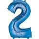 34in Blue Number 2 Balloon | Party City