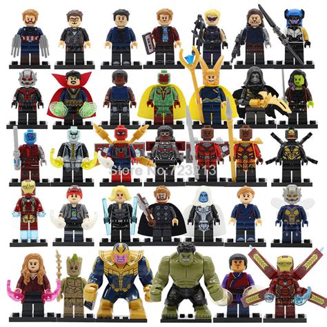 34pcs Minifigures Avengers Infinity War Thanos SuperHero Hulk Iron Man Loki Lego - TV, Movie ...