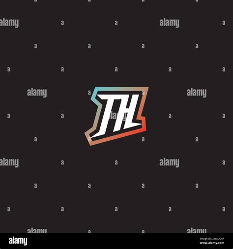 TH letter combination cool logo esport initial and cool color ...