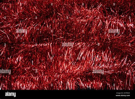 red tinsel background. Christmas holiday season backdrop banner Stock ...