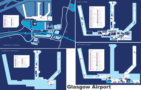 Glasgow airport map - Ontheworldmap.com