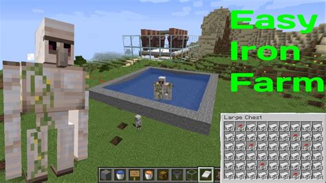 How to Make Easy Iron Farm in Minecraft - YouTube