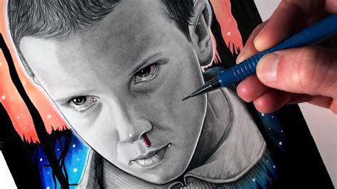 Let's Draw ELEVEN from STRANGER THINGS - FAN ART FRIDAY - YouTube