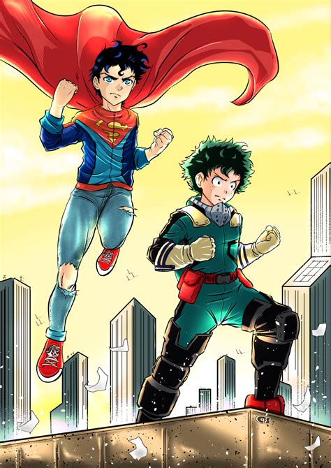 Crossover - Jon Kent (Superboy) and Deku Diego-SSA - Illustrations ART street