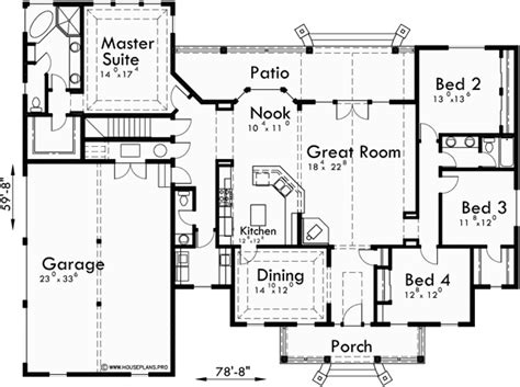 48+ Popular Single Story House Plans With Bonus Room Above Garage