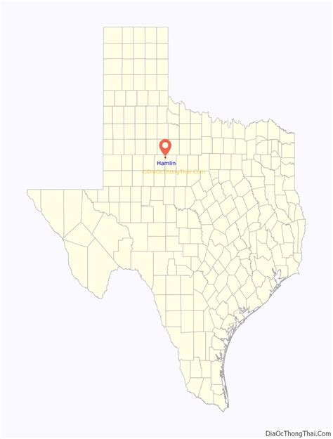 Map of Hamlin city, Texas