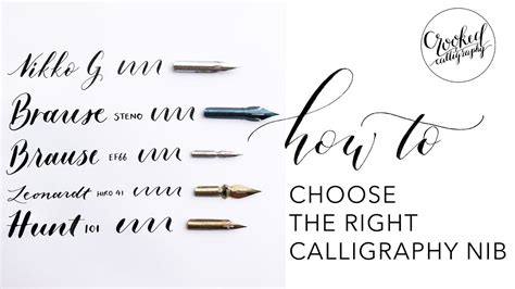 Types Of Calligraphy Nibs