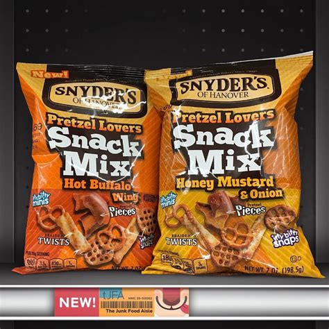 Snyder’s Pretzel Lovers Snack Mix: Hot Buffalo Wing and Honey Mustard & Onion - The Junk Food Aisle