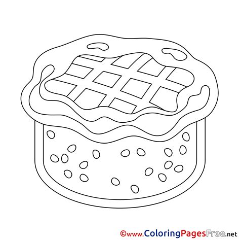 Free Happy Birthday Cake Coloring Sheets