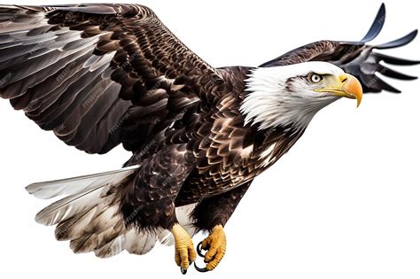 Premium Photo | Bald_eagle_flying__with_white_background