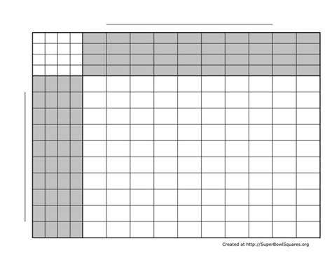 Football Pool Free Printable Football Squares 100 - Minimalist Blank Printable